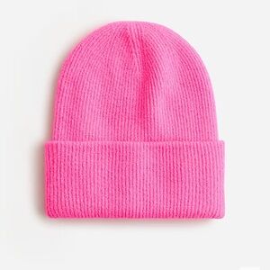 J. Crew Ribbed beanie in Supersoft yarn // NEON DRAGONFRUIT